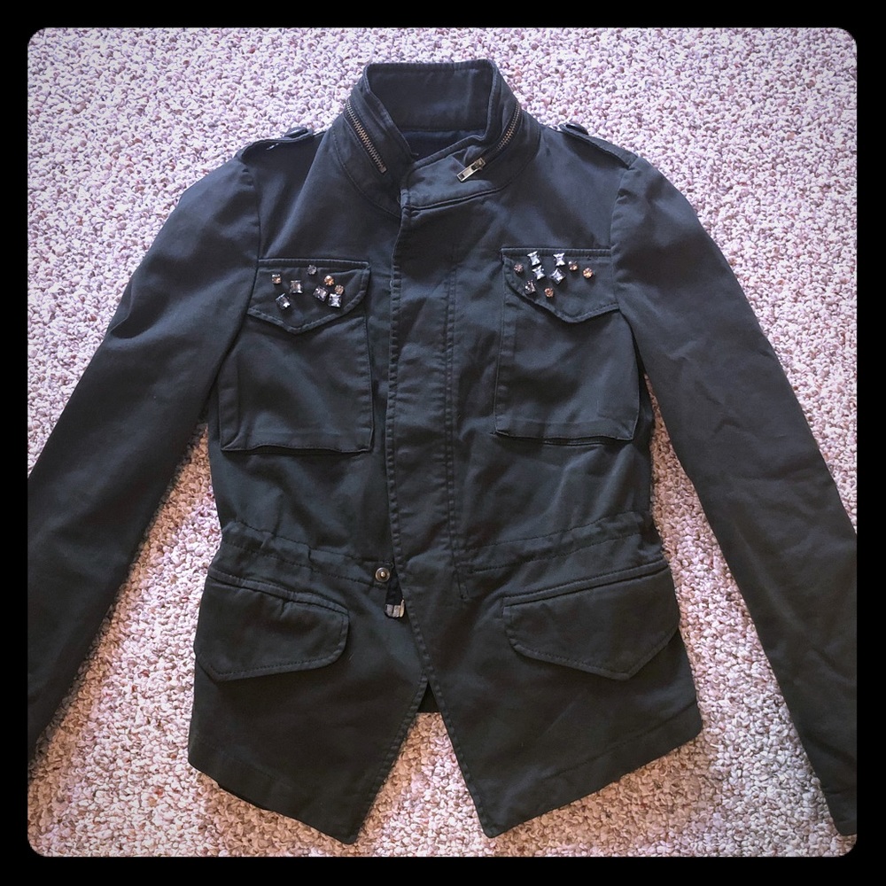 Zara Military Jacket with stud detailing.